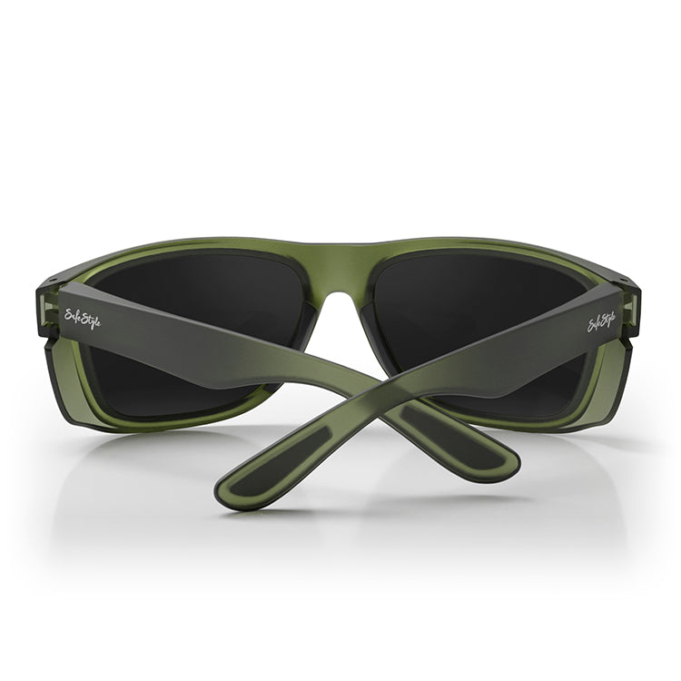 Rapids Matte Moss Green Frame Polarised Lens Safety Glasses