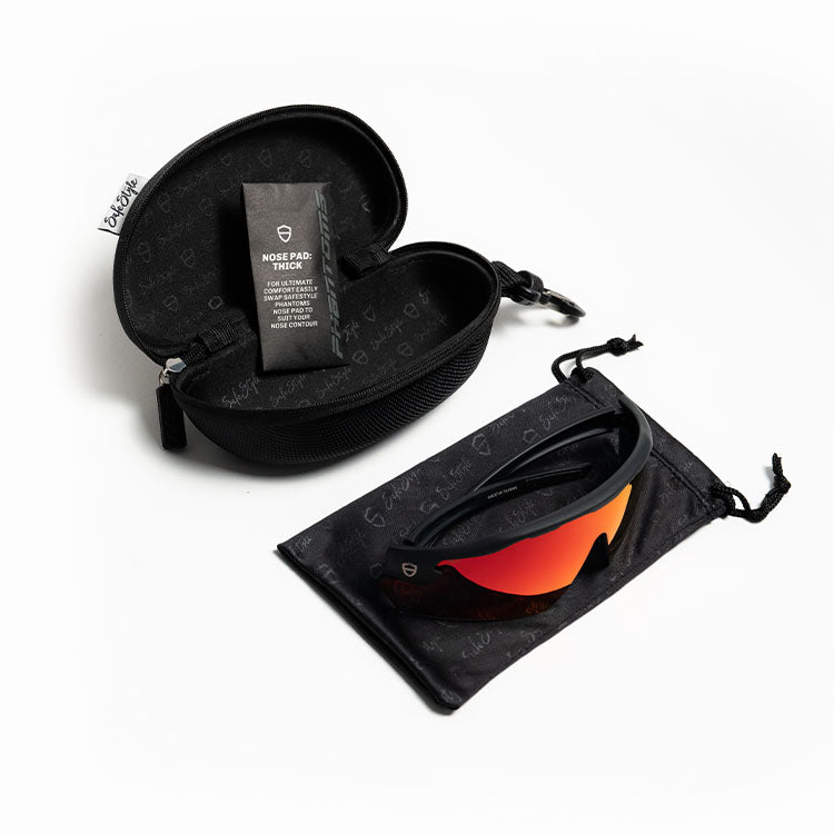 Phantoms Matte Black Frame Reflectors Red Lens