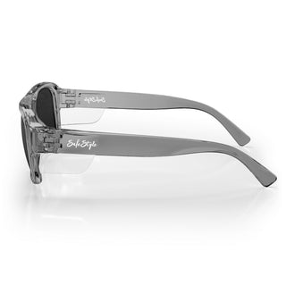 Skylines Graphite frame in side view, showcasing grey polarised lens and double-bridge design