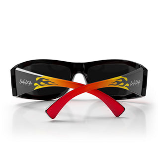 Sonics Black Infernos Frame Mirrors Red Polarised Lens Safety Glasses