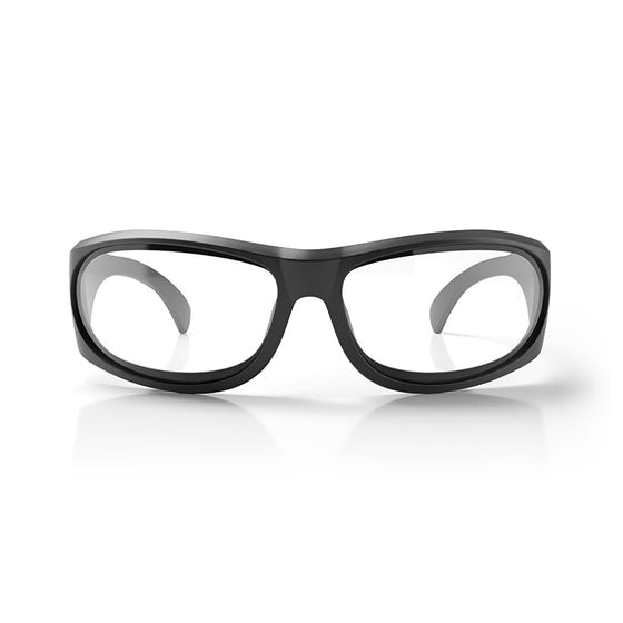 Sonics Matte Black Frame Clear Lens Safety Glasses