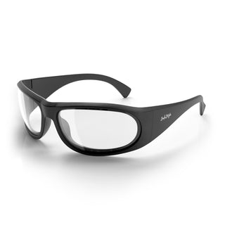 Sonics Matte Black Frame Clear Lens Safety Glasses