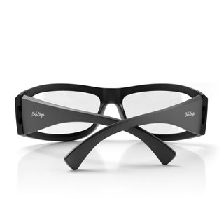 Sonics Matte Black Frame Clear Lens Safety Glasses