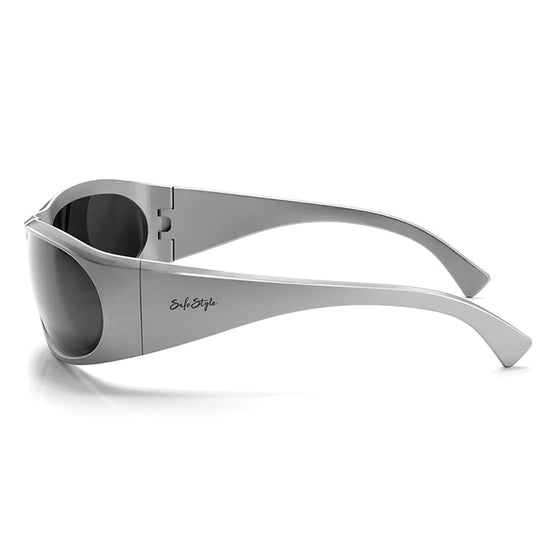 Sonics Silver Frame Polarised Lens Safety Glasses