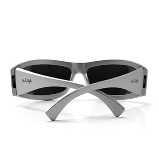 Sonics Silver Frame Polarised Lens Safety Glasses