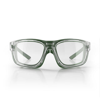 Switches Clear/Green Frame Clear Lens Safety Glasses