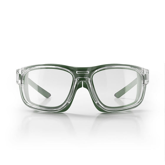 Switches Clear/Green Frame Clear Lens Safety Glasses