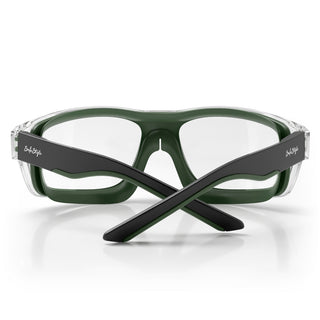 Switches Clear/Green Frame Clear Lens Safety Glasses