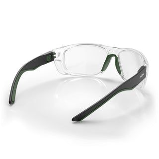 Switches Clear/Green Frame Clear Lens Safety Glasses