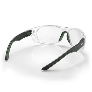 Switches Clear/Green Frame Clear Lens Safety Glasses