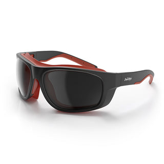 Switches Matte Black/Red Frame Grey Polarised Lens Safety Glasses