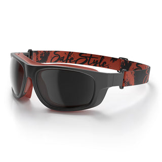 Switches Matte Black/Red Frame Grey Polarised Lens Safety Glasses