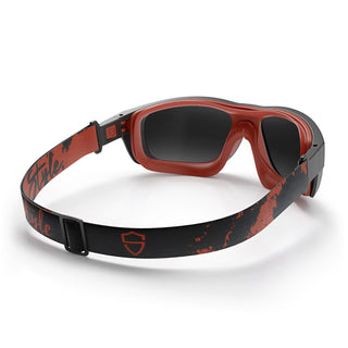 Switches Matte Black/Red Frame Grey Polarised Lens Safety Glasses