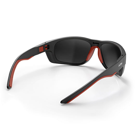 Switches Matte Black/Red Frame Grey Polarised Lens Safety Glasses