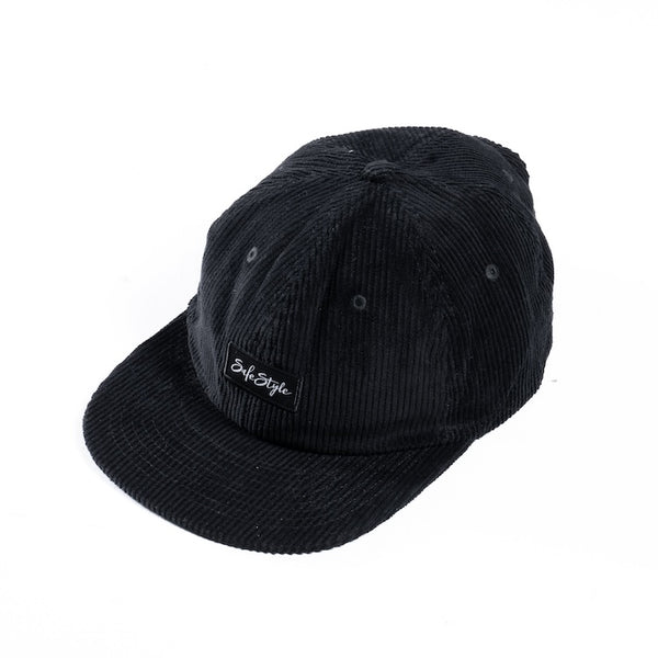 Front view of a low-profile SafeStyle Cord Cap with flat peak and adjustable fastener