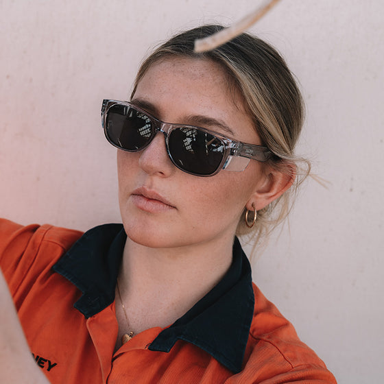 Classics Graphite Frame Tinted Lens Safety Glasses