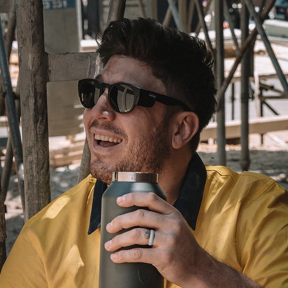 Cruisers Matte Black Frame Polarised Lens Safety Glasses