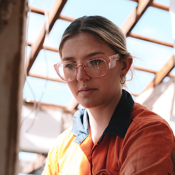 Cruisers Pink Frame Clear Lens Safety Glasses