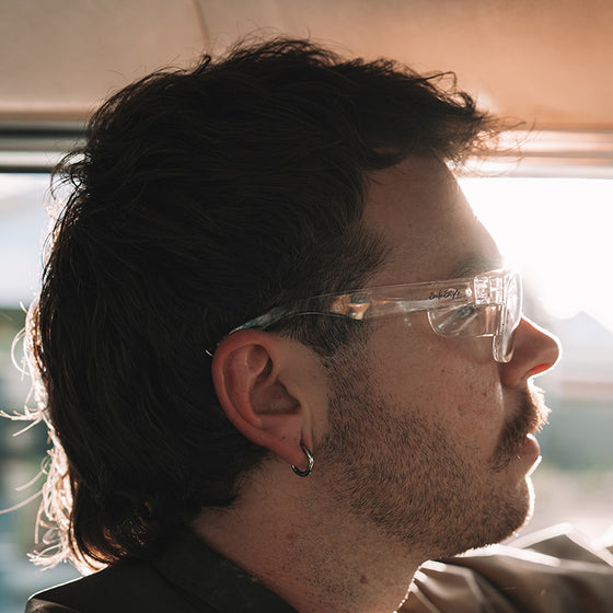 Fusions Clear Frame Tinted Lens Safety Glasses