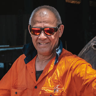 Fusions Matte Black Frame Mirrors Red Polarised Lens Safety Glasses