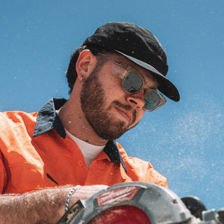 Harps Champagne Frame Polarised Lens Safety Glasses