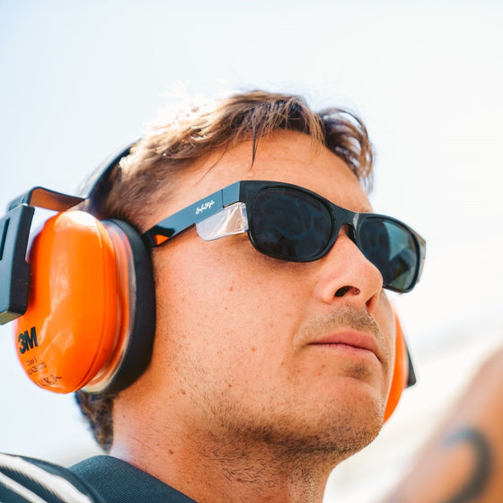 Classics Black Frame Polarised Lens Safety Glasses