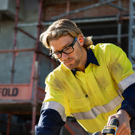 Classics Black Frame Clear Lens Safety Glasses