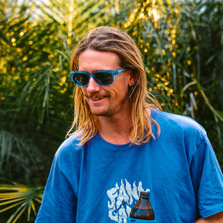 Classics Blue Frame Polarised Lens Safety Glasses