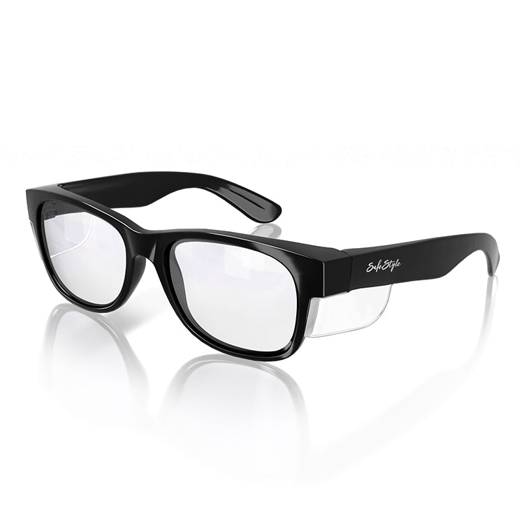 Classics Black Frame Clear Lens SafeStyle Eyewear