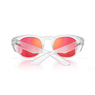 Cruisers Clear Frame Mirrors Red Polarised Safety Glasses