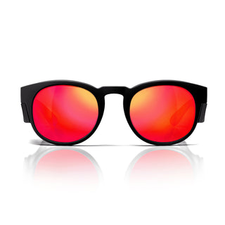 Cruisers Matte Black Frame Mirrors Red Polarised Safety Glasses