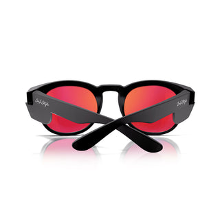 Cruisers Matte Black Frame Mirrors Red Polarised Safety Glasses