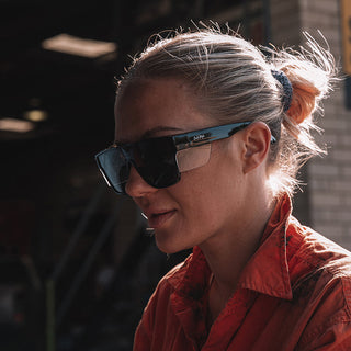 Primes Black Frame Tinted Lens Safety Glasses