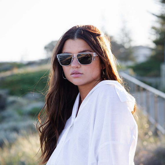 Fusions Clear Frame Tinted Lens Safety Glasses