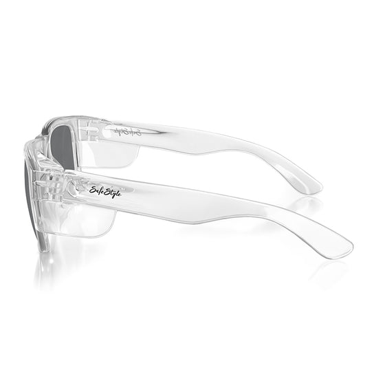 Fusions Clear Frame Tinted Lens Safety Glasses