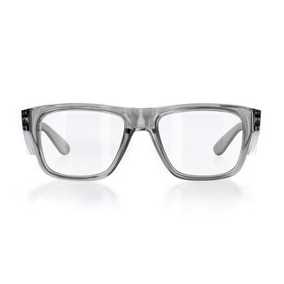 Fusions Graphite Frame Clear Lens Safety Glasses