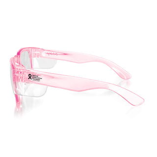 Fusions Pink Frame Clear Lens Safety Glasses