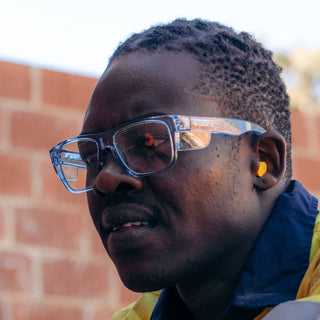 Fusions Blue Frame Clear Lens Safety Glasses